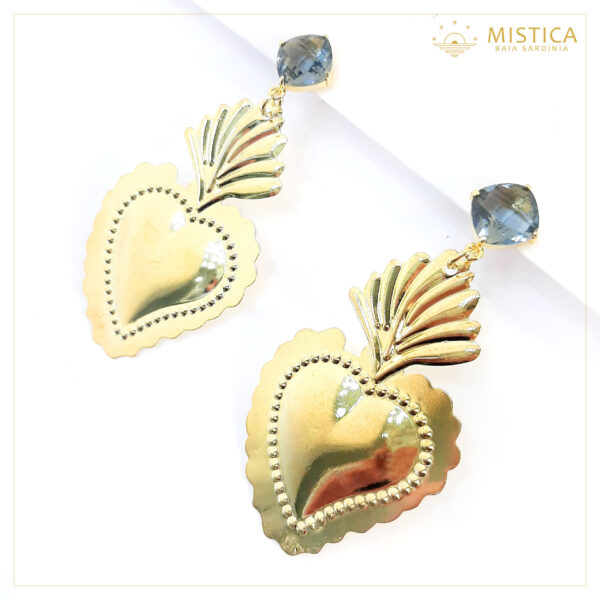 Orecchino gold holy heart