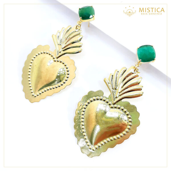 Orecchino gold holy heart