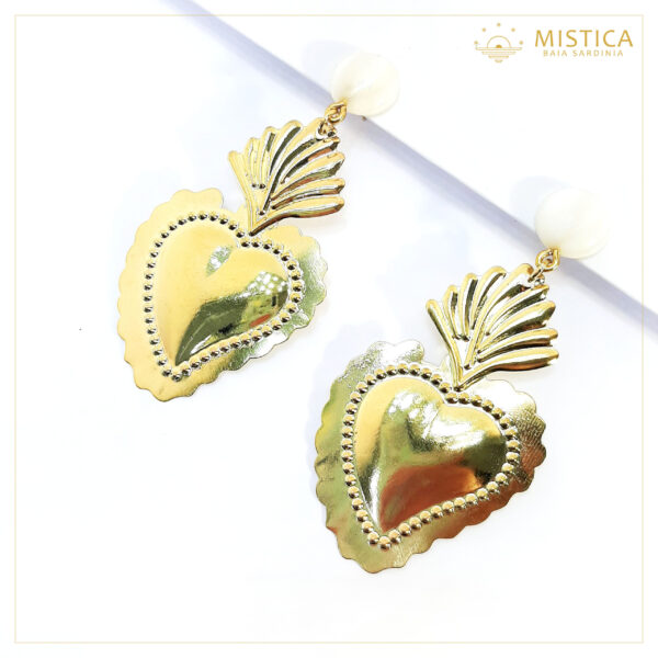 Orecchino gold holy heart