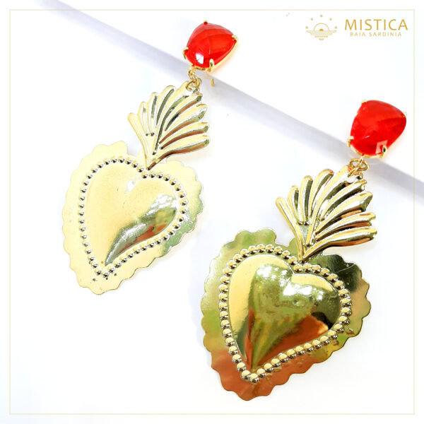Orecchino gold holy heart